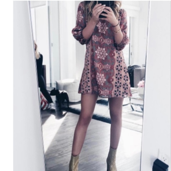 For Love & Lemons Silk Teresa Mini Dress Womens Small Pink Floral | F1933 - Picture 11 of 12